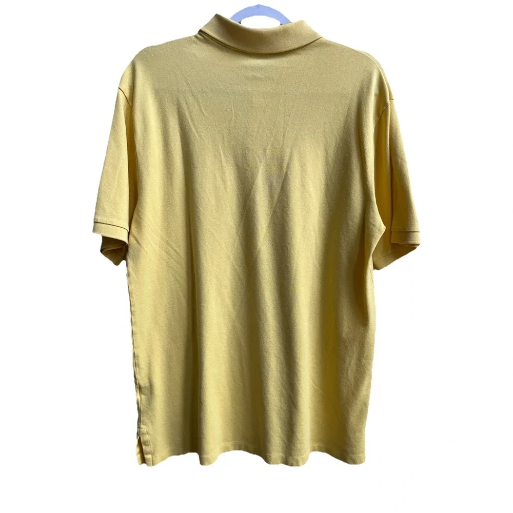 Polo Golf Ralph Lauren‎ Polo Shirt Mens L Yellow Pony Logo Short Sleeve Pro Fit